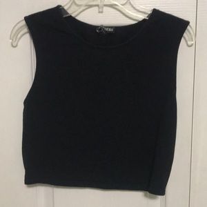 Express black crop top